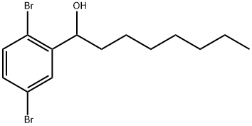 2,5-Dibromo-α-heptylbenzenemethanol Structure