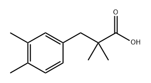 Benzenepropanoic acid, α,α,3,4-tetramethyl- Structure