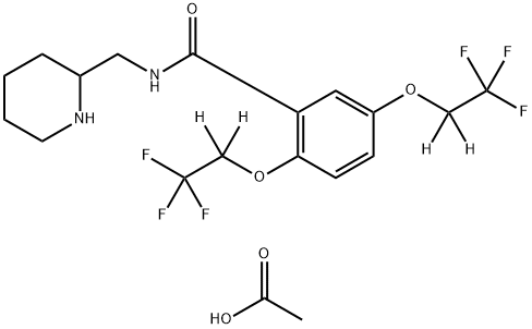 Flecainide-d4 Acetate [bis(2,2,2-trifluoroethoxy-1,1-d2)] 	 구조식 이미지