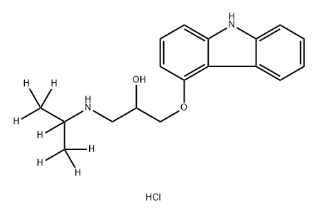(±)-Carazolol-d7 HCl (iso-propyl-d7) Structure