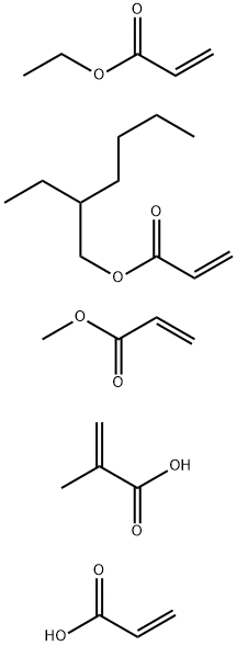 2-Propenoic acid, 2-methyl-, polymer with 2-ethylhexyl 2-propenoate, ethyl 2-propenoate, methyl 2-propenoate and 2-propenoic acid Structure