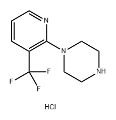 Piperazine, 1-[3-(trifluoromethyl)-2-pyridinyl]-, hydrochloride (1:2) Structure