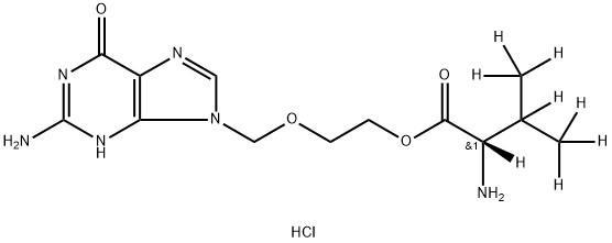 Valacyclovir-d8 HCl (L-valine-d8) 구조식 이미지