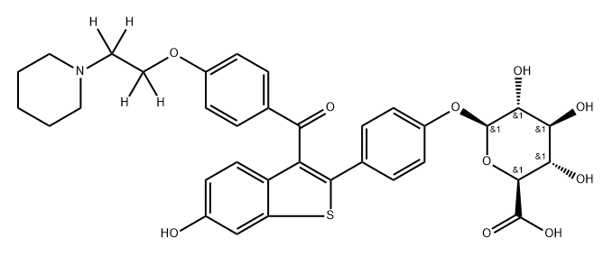 Raloxifene-4'-glucuronide_d4 Structure