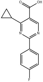 4-Cyclopropyl-2-(4-fluorophenyl)pyrimidine-5-carboxylic acid Structure