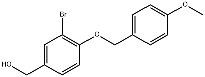 (3-Bromo-4-((4-methoxybenzyl)oxy)phenyl)methanol Structure