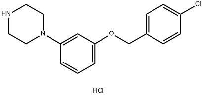 1-{3-[(4-chlorophenyl)methoxy]phenyl}piperazine hydrochloride Structure
