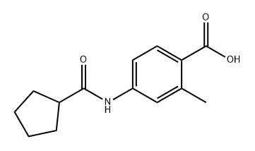 4-cyclopentaneamido-2-methylbenzoic acid Structure