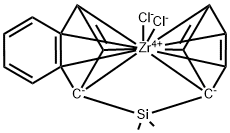 Zirconium, dichloro[(η5-2,4-cyclopentadien-1-ylidene)(dimethylsilylene)[(1,2,3,3a,7a-η)-1H-inden-1-ylidene]]- Structure