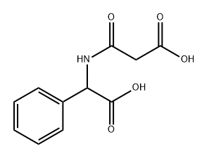 Benzeneacetic acid, α-[(2-carboxyacetyl)amino]- Structure