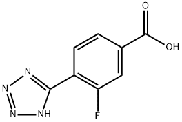 Benzoic acid, 3-fluoro-4-(2H-tetrazol-5-yl)- Structure