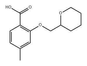 4-methyl-2-[(oxan-2-yl)methoxy]benzoic acid Structure