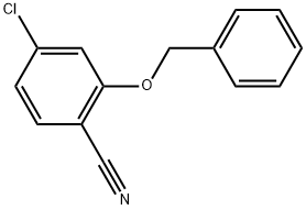 Benzonitrile, 4-chloro-2-(phenylmethoxy)- Structure