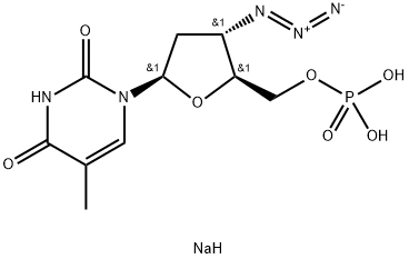 3'-Azido-3'-deoxythymidine 5'-monophosphate sodium salt Structure