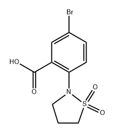 5-bromo-2-(1,1-dioxidoisothiazolidin-2-yl)benzoicacid Structure