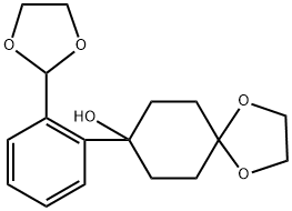 8-(2-(1,3-dioxolan-2-yl)phenyl)-1,4-dioxaspiro[4.5]decan-8-ol Structure