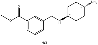 Methyl 3-[(1R*,4R*)-4-aminocyclohexylamino]methylbenzoate dihydrochloride 구조식 이미지