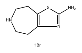 4H-Thiazolo[4,5-d]azepin-2-amine, 5,6,7,8-tetrahydro-, hydrobromide (1:2) Structure