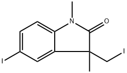 5-iodo-3-(iodomethyl)-1,3-dimethylindolin-2-one Structure