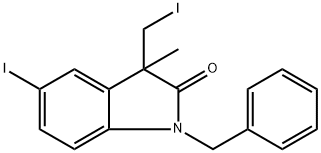 1-benzyl-5-iodo-3-(iodomethyl)-3-methylindolin-2-one Structure