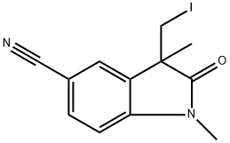 3-(iodomethyl)-1,3-dimethyl-2-oxoindoline-5-carbonitrile Structure