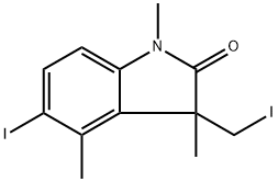 5-iodo-3-(iodomethyl)-1,3,4-trimethylindolin-2-one Structure