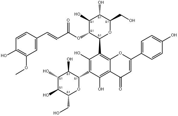 Apigenin 6-C-(2-O-
feruloyl)glucoside 8-C-glucoside Structure