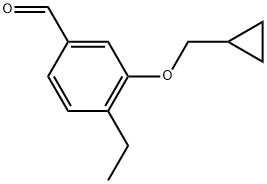 3-(Cyclopropylmethoxy)-4-ethylbenzaldehyde Structure