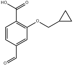 2-(cyclopropylmethoxy)-4-formylbenzoic acid Structure