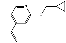 2-(cyclopropylmethoxy)-5-methylisonicotinaldehyde Structure