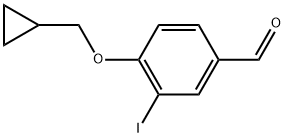 4-(Cyclopropylmethoxy)-3-iodobenzaldehyde Structure