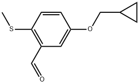 5-(Cyclopropylmethoxy)-2-(methylthio)benzaldehyde Structure