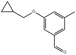 3-(cyclopropylmethoxy)-5-methylbenzaldehyde Structure