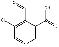 5-Chloro-4-formyl-3-pyridinecarboxylic acid Structure