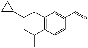 3-(cyclopropylmethoxy)-4-isopropylbenzaldehyde Structure