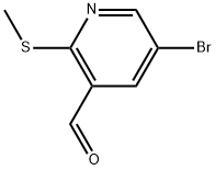 5-bromo-2-(methylthio)nicotinaldehyde Structure