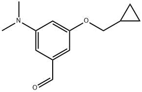 3-(Cyclopropylmethoxy)-5-(dimethylamino)benzaldehyde Structure