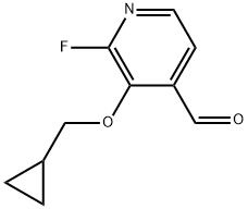 3-(cyclopropylmethoxy)-2-fluoroisonicotinaldehyde Structure