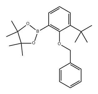 2-(2-(benzyloxy)-3-(tert-butyl)phenyl)-4,4,5,5-tetramethyl-1,3,2-dioxaborolane Structure