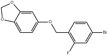 5-[(4-Bromo-2-fluorophenyl)methoxy]-1,3-benzodioxole Structure