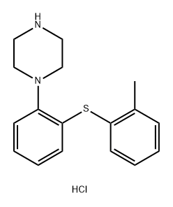 1-[2-(2-methylphenylsulfanyl)phenyl]piperazine hydrochloride Structure