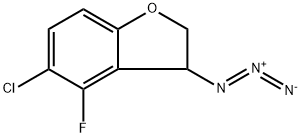Benzofuran, 3-azido-5-chloro-4-fluoro-2,3-dihydro- Structure