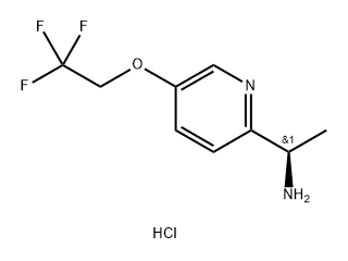 2-Pyridinemethanamine,α-methyl-5-(2,2,2-trifluoroethoxy)-,hydrochloride(1:1),(αR)- Structure