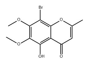 8-Bromo-5-hydroxy-6,7-dimethoxy-2-methyl-4H-chromen-4-one Structure