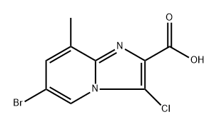 6-bromo-3-chloro-8-methylimidazo[1,2-a]pyridine-2-carboxylic acid Structure