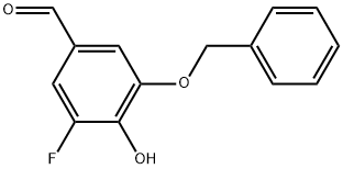 3-Fluoro-4-hydroxy-5-(phenylmethoxy)benzaldehyde Structure