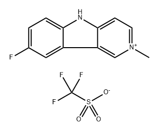5H-Pyrido[4,3-b]indolium, 8-fluoro-2-methyl-, 1,1,1-trifluoromethanesulfonate (1:1) 구조식 이미지