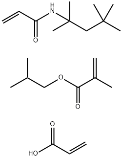 2-Propenoic acid, 2-methyl-, 2-methylpropyl ester, polymer with 2-propenoic acid and N-(1,1,3,3-tetramethylbutyl)-2-propenamide Structure