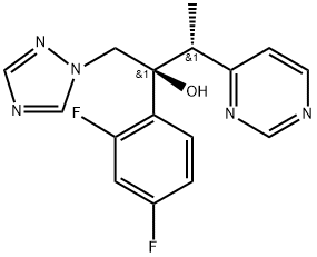 4-Pyrimidineethanol, α-(2,4-difluorophenyl)-β-methyl-α-(1H-1,2,4-triazol-1-ylmethyl)-, [S-(R*,S*)]- (9CI) Structure