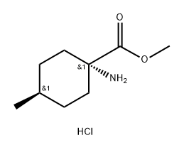 methyl
(1r,4r)-1-amino-4-methylcyclohexane-1-carboxylat
e hydrochloride Structure